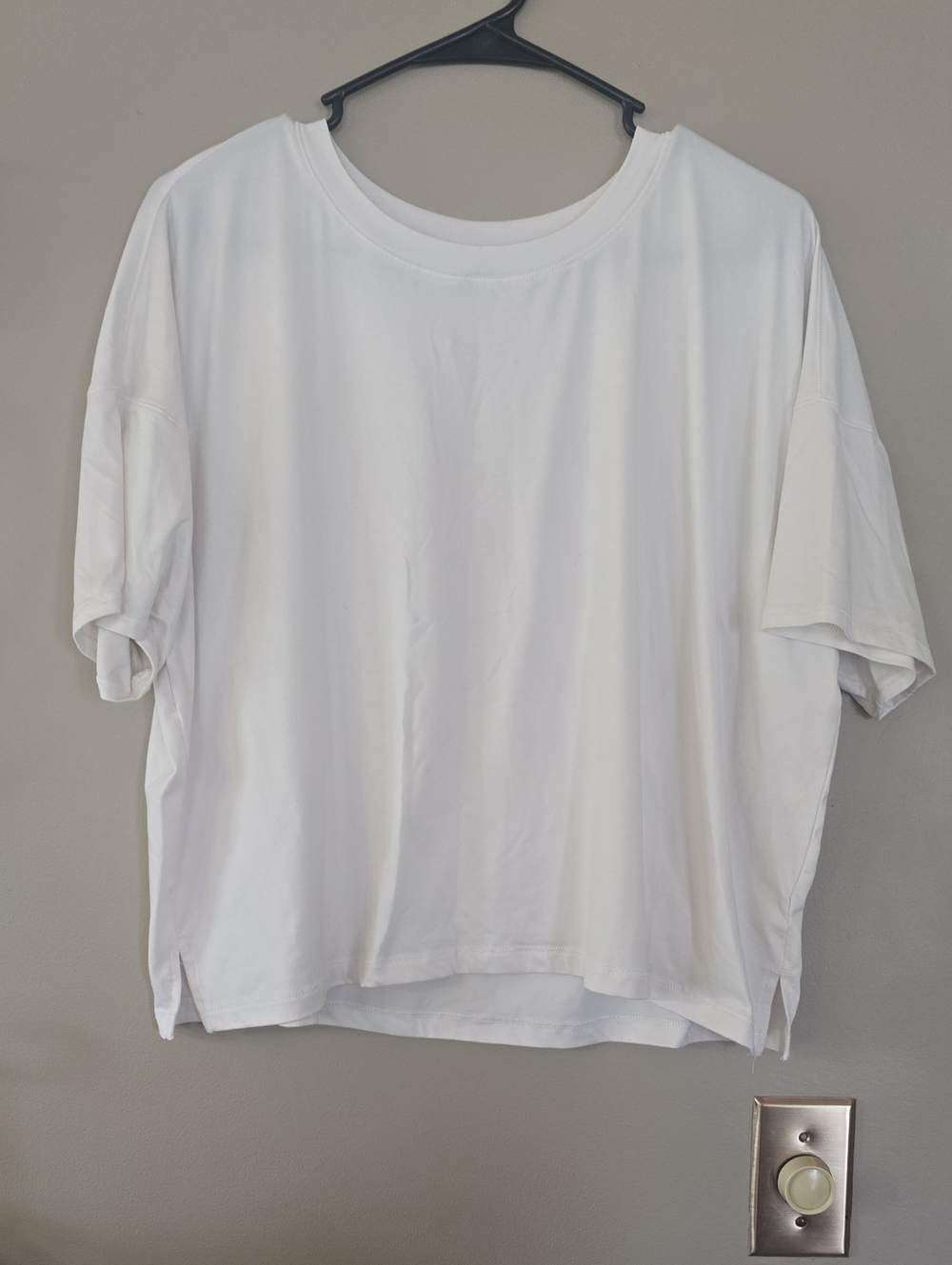 90 Degree By Reflex White Relaxed Crewneck Tee